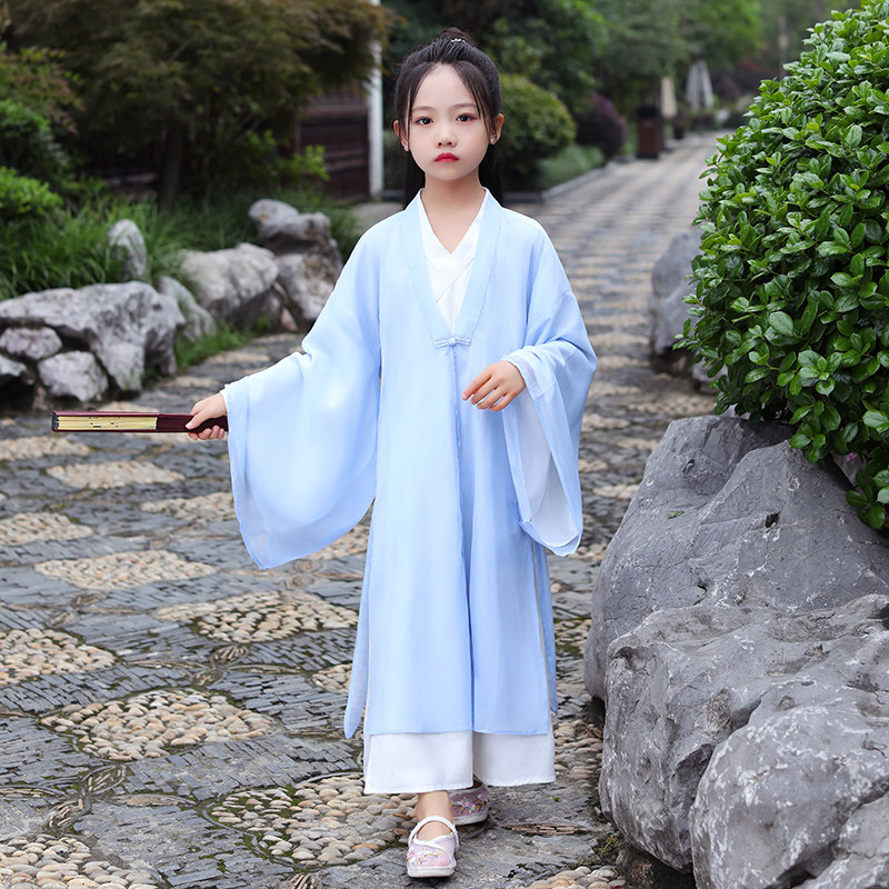 Hanfu Boy Country School Clothing Children's Ancient Clothing Spring Autumn China Wind Flutter-Man with less lord to serve the ancient wind baby Tang