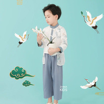 Childrens Han clothes Summer boy Tang Costume Country School Clothes Boy Ancient Clothes Slim-to-Serve Baby National Acting Out Suit