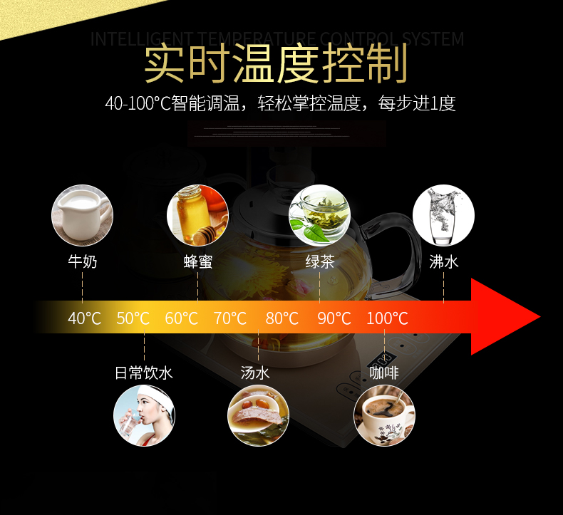 Rong Thắng hoàn toàn tự động ấm đun nước điện ấm đun nước gia đình điện ấm trà thủy tinh bộ ấm trà - ấm đun nước điện ấm đun nước inox điện máy xanh