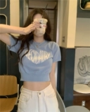 Pphome тянет в воздухе ~ Свитер с коротким -на летнем сладкий сладкий буквы