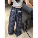 Штаны для отдыха, эластичная талия, на шнурках, свободный прямой крой, подходит для подростков