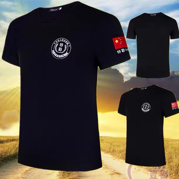 Security suit Short sleeves T-shirt Summer Property Hotels Black for training clothing No Font able to train for men and women-Taobao
