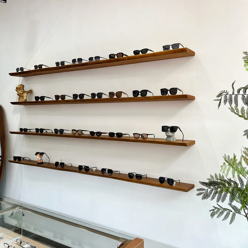 Vintage-Style Eyeglass Frames Store Shelves, Sunglasses Display Rack, Wall-Mounted Creative Eyewear Display Stand Vintage-Style Eyeglass Frames Store Shelves, Sunglasses Display Rack, Wall-Mounted Creative Eyewear Display Stand