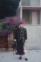 Yellow pussy classmates original homemade not romantic moment New Chinese black turquoise rammed hair with a zipper thick jacket