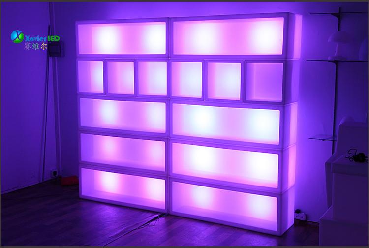 Seville trực tiếp led chiếu sáng đồ nội thất điều khiển từ xa màu đơn giản thời trang đêm vuông vuông hiển thị rượu vang tủ - Giải trí / Bar / KTV