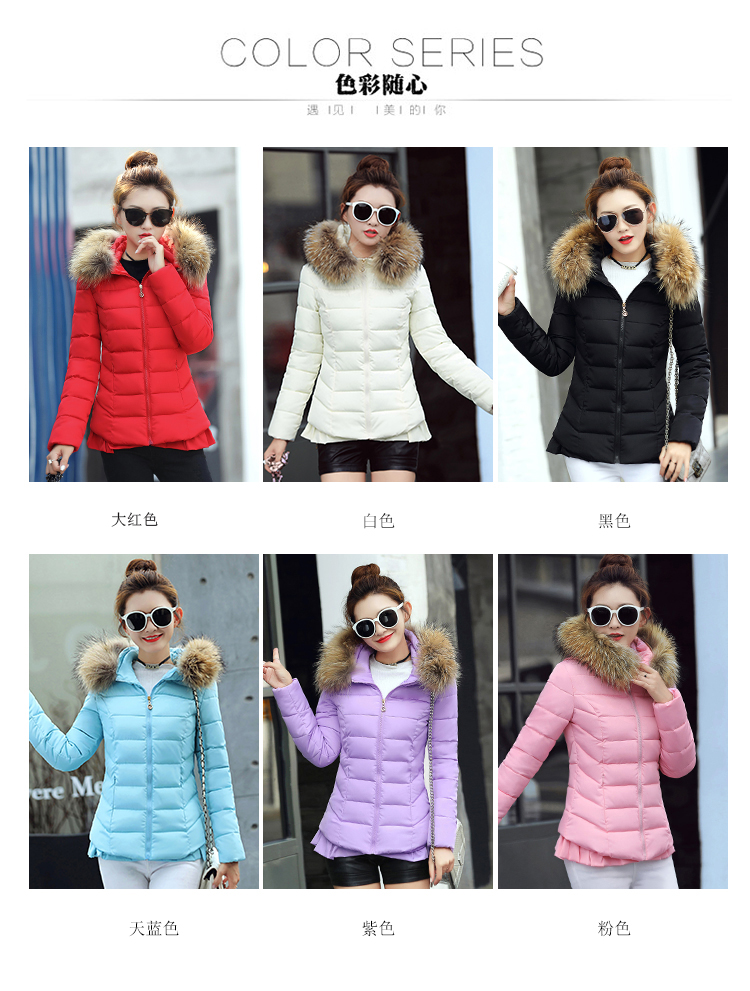 Áo khoác cotton nữ ngắn cổ lông 2018 quần áo thu đông mới phiên bản Hàn Quốc của áo bông xuống đệm Áo khoác cotton mỏng thời trang áo phao đôi nam nữ