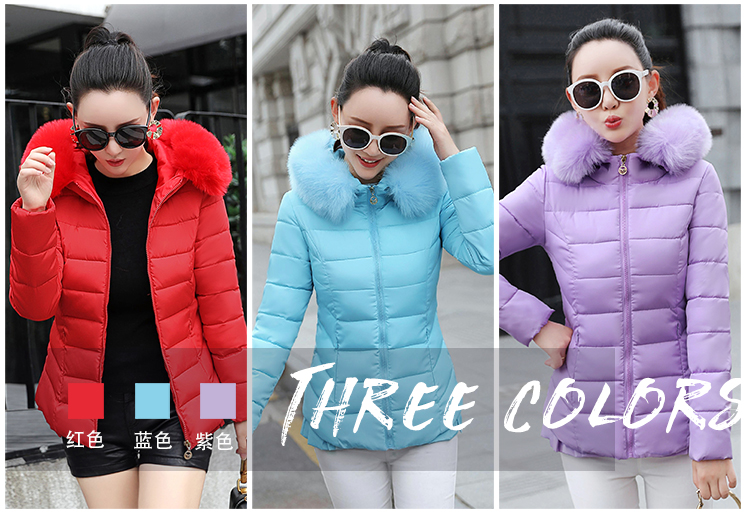 Áo khoác cotton chống mùa 2018 phiên bản Hàn Quốc mới của phụ nữ xuống đệm cotton ngắn mùa đông lông cổ áo Slim cotton dày ấm áp áo phao nữ trung niên đẹp