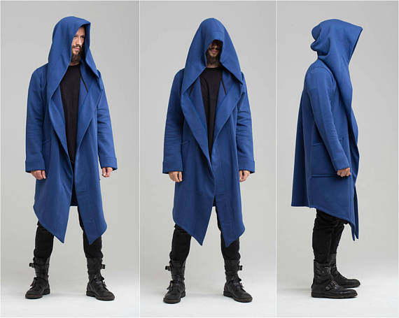 Men's Jacket coat Hooded fashion men's Cardigan Top A. The-in-the-Cottage