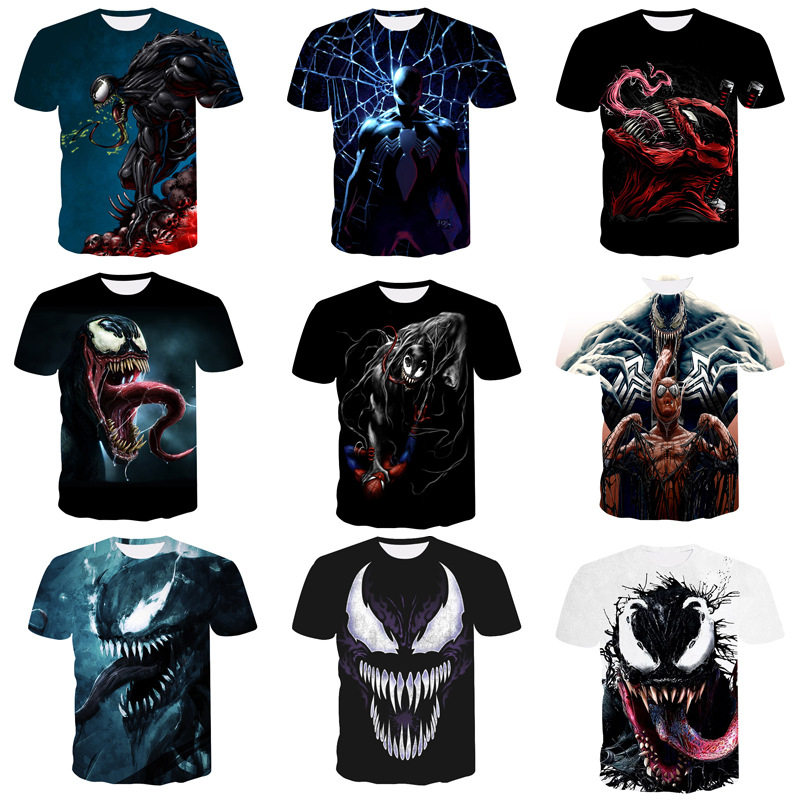 Venom T-shirt tight-fitting sportswear Spider-Man Superhero