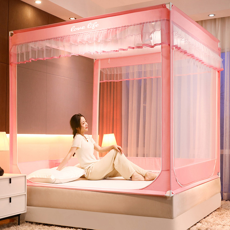 Mosquito nets Home Bedrooms 2022 New thickened brackets Mongolia Pack convenient for unwashed children Anti-fall dust-proof All-bottom