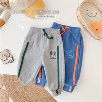 2021 Spring and Autumn New Boys Pants Children Infant Baby Leisure Sports Pants Cotton Fashion Big PP Pants