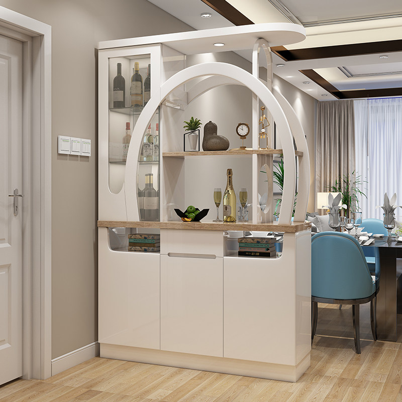 Modern entrance partition cabinet Simple foyer hall cabinet Living room wine cabinet Shoe cabinet screen decoration cabinet Double-sided locker