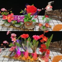 Dining plate decoration Flower Hotel creative plate decoration embellishment small ornaments sassy platter surrounding creative simulation flower meal flower