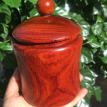 Mahogany tea jar Burmese Rosewood storage storage candy jar big fruit red sandalwood decoration General can real shot