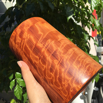 Tiger skin pattern mahogany water ripple pen tube rosewood painting tube big fruit rosewood super beautiful collection decoration crafts