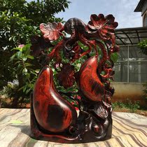 Red Wood Fu Melon Pendulum Pieces of Cairoy Branches Wood Carving Living Room Genguan Decorative process Toe Yellow Sandalwood