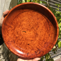Tree tumor plate full of tumor scar ornaments plate plate gall Wood grape flower Flower Burmese Rosewood 30CM Chinese tray special price
