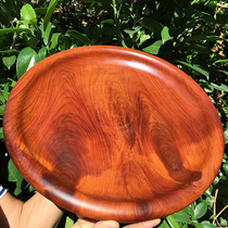 Burmese Rosewood Chinese Mahogany fruit plate glitter pattern 40cm whole wood treasure plate big fruit red sandalwood collection