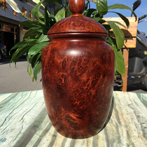 Gall wood storage tank mahogany treasure pot tree tumor Rosewood grape flower decoration pot tumor scar collection grade handicraft