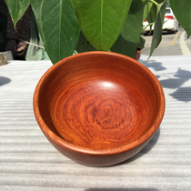 Mahogany bowl children's bowl anti-scalding Myanmar rosewood whole wood digging tableware healthy paint-free large small rice bowl adult