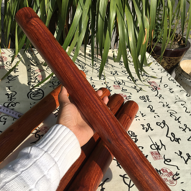 Mahogany rolling pin solid wood home large size small Burmese rosewood fruit rosewood baking tool rolling noodles for self-defense