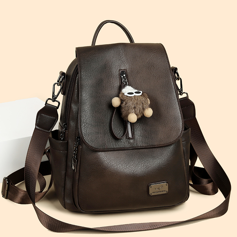 Kangaroo Genuine Leather First-Layer Cowhide Backpack for Women 2026 New Fashion High-End Multifunctional Large Capacity