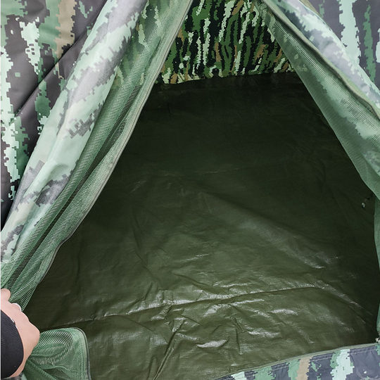 Tienda de campaña individual digital para exteriores, doble capa, puede contener algodón, resistente a la lluvia y al viento, para acampar al aire libre, con rayas de tigre, equipo para dormir individual