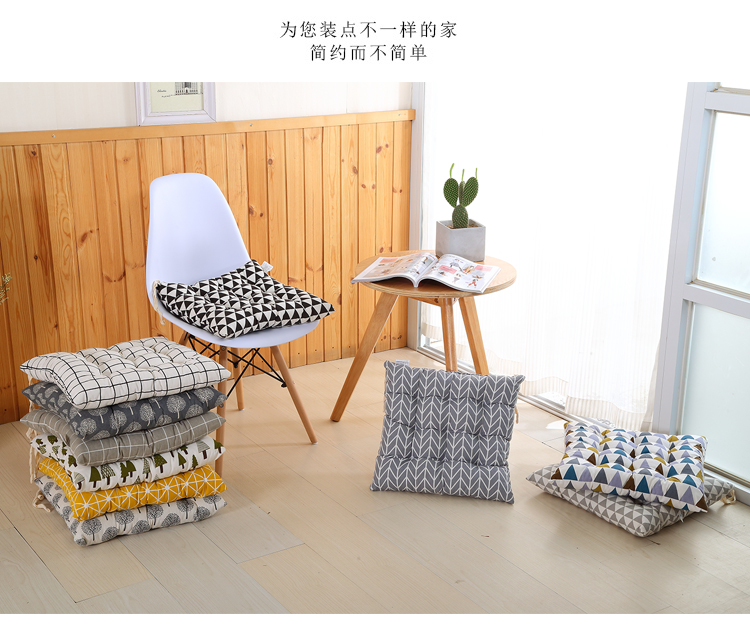 Winter ghế ghế đệm dày hơn sinh viên văn phòng máy tính đệm bàn ăn mat bông vải đơn giản Bắc Âu - Ghế đệm / đệm Sofa đệm ghế sofa gỗ