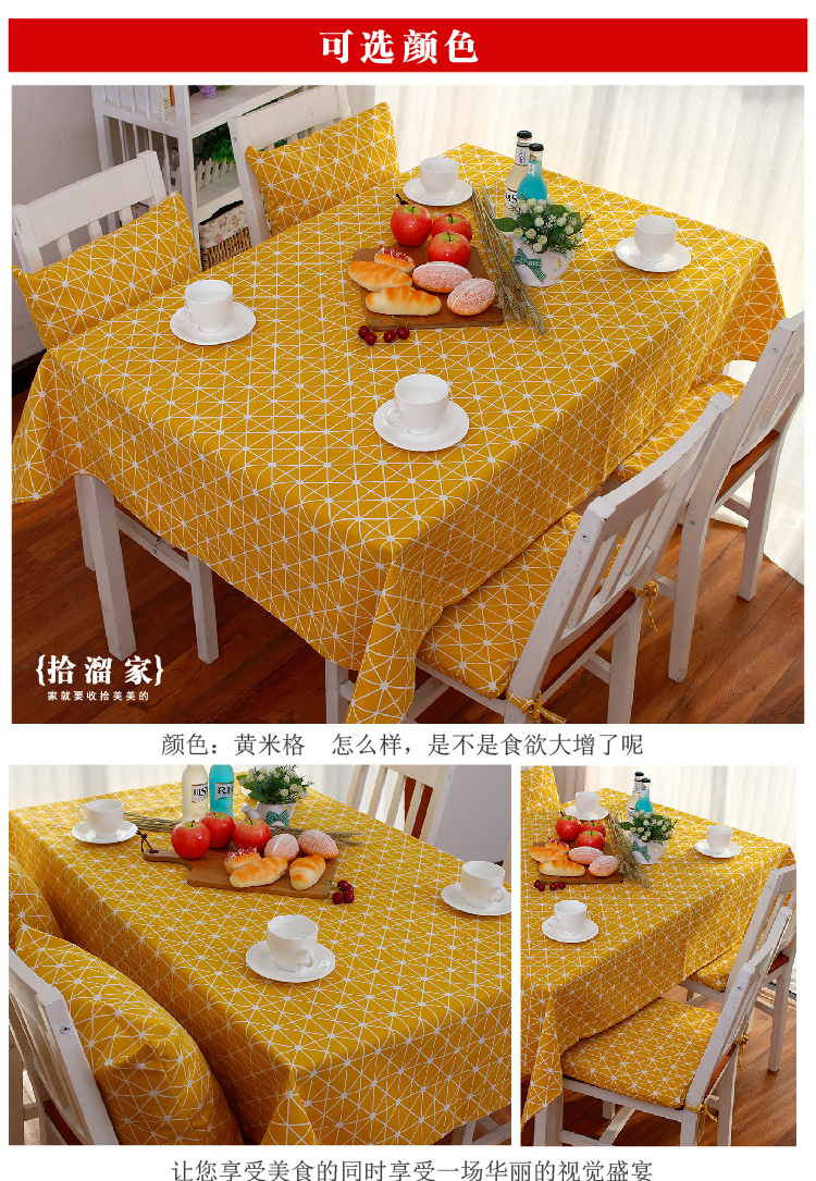 Cotton linen bảng vải bàn cà phê vải Bắc Âu nghệ thuật tối giản nhỏ tươi lưới cà phê cửa hàng bàn khăn trải bàn khăn trãi bàn