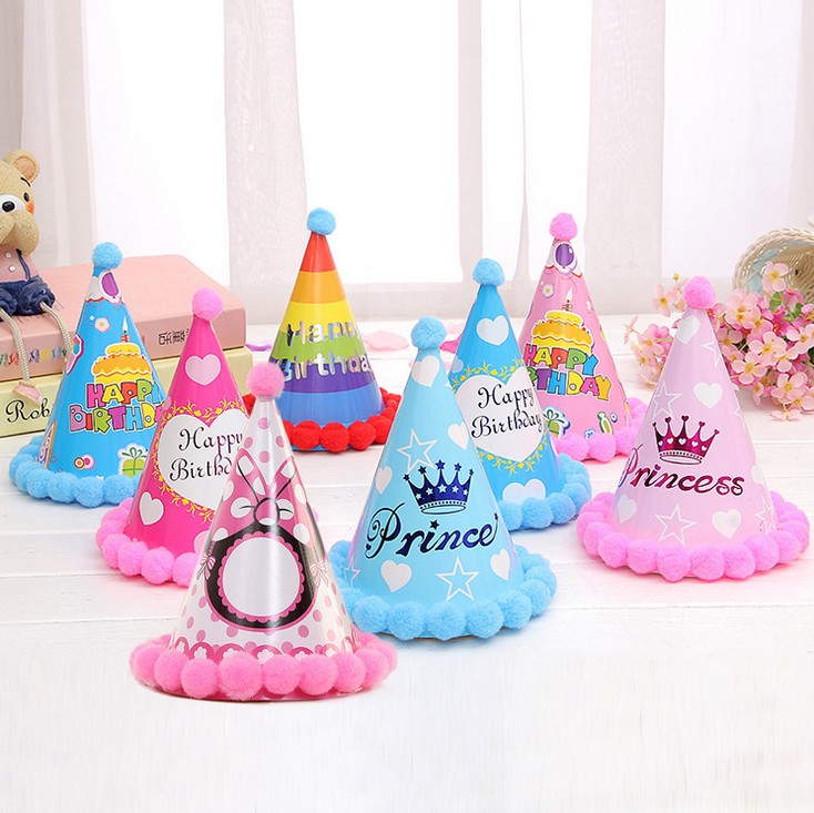 Happy Birthday Baby Hat Korean Version Kids Adult Party Hat Birthday Party Cake Decoration Supplies