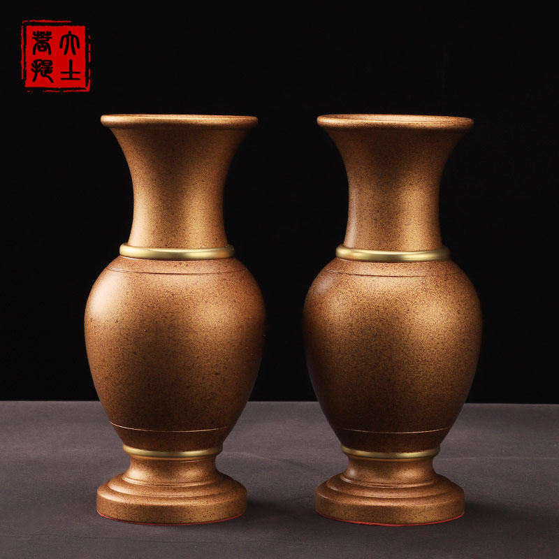 Taiwan pure copper for Buddha vase Buddha Former Lotus bottle flower vase Guanyin water purifying bottle Buddha Hall Home Worship Mercy