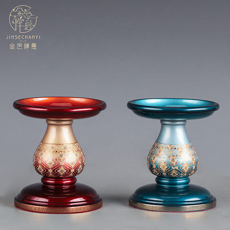 Taiwan Pure Bronze Ghee Lights Seating Candlestick for Buddha Lampstand for Buddha Lights for Lighting Lights