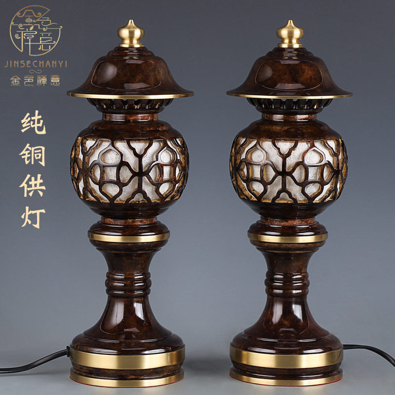 Taiwan for Buddha Lights Pure Bronze Buddha Supply Lights for Plug-in Household LED Long Lamps Buddha Golden Lights