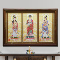 Solid Wood Western Santa Pictures of Buddha Amita Buddha Hangqian Buddha for the Buddha of the Buddha