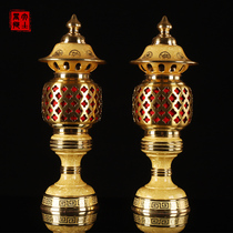 Taiwan pure copper crystal for Buddha lamp home plug-in supply lamp Buddha lamp LED Changming lamp for the god of wealth Guan Gong Buddha offering lamp