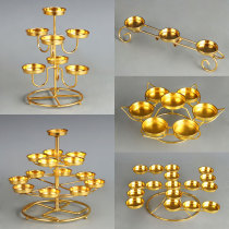 Ghee lamp candlestick for folk lamp alloy long lamp frame for lamp lamp for Buddha lamp 7 stars Buddha front lamp