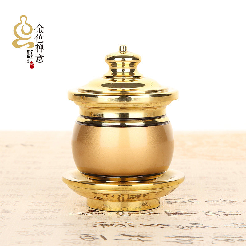 Taiwan ten thousand jade Hall pure copper for cup water purifying cup water supply cup for the Buddha's cup St water glass for the Buddha's water glass pendulum