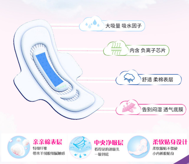 Greenleaf Love Life Negative Ion Sanitary Napkin Night Use Extra Long 360mm Cotton Soft Skin Friendly Dry 6 Pieces Authentic