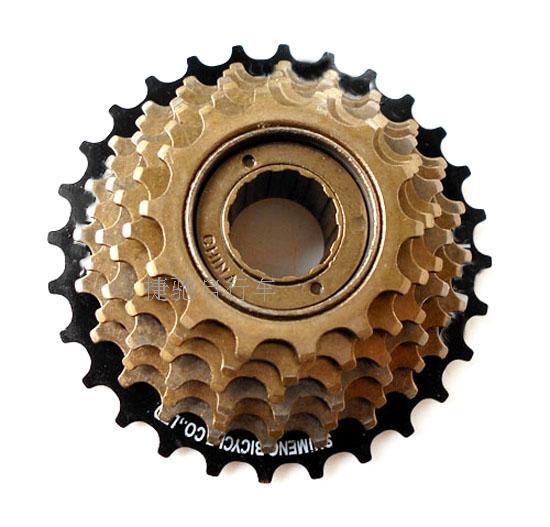 Mountain bike flywheel gear sprocket Mountain bike 7-layer flywheel tower wheel bicycle 26-inch rear wheel big tooth disc wheel ball