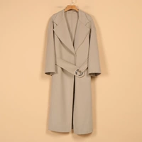 2018 mùa đông mới 8A8126 Han Fanzhong dài thon dài tay thời trang áo khoác cashmere hai mặt hoang dã áo phao nữ hàng hiệu