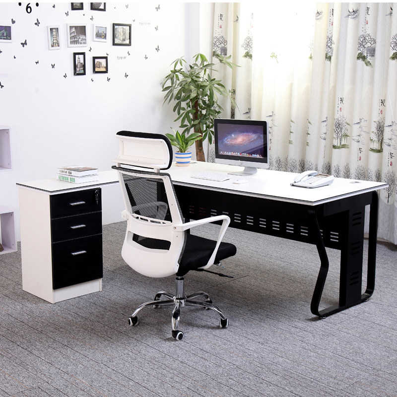 Company 1 6m meters executive manager desk simple modern boss computer desk chair steel frame Suzhou office furniture