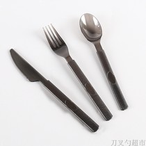 American Thickened Disposable Watermelon Fruit Spoon Independent Packaging Special Thick Western Meal Fork Steak Knife Fork Earth Hau Spoon