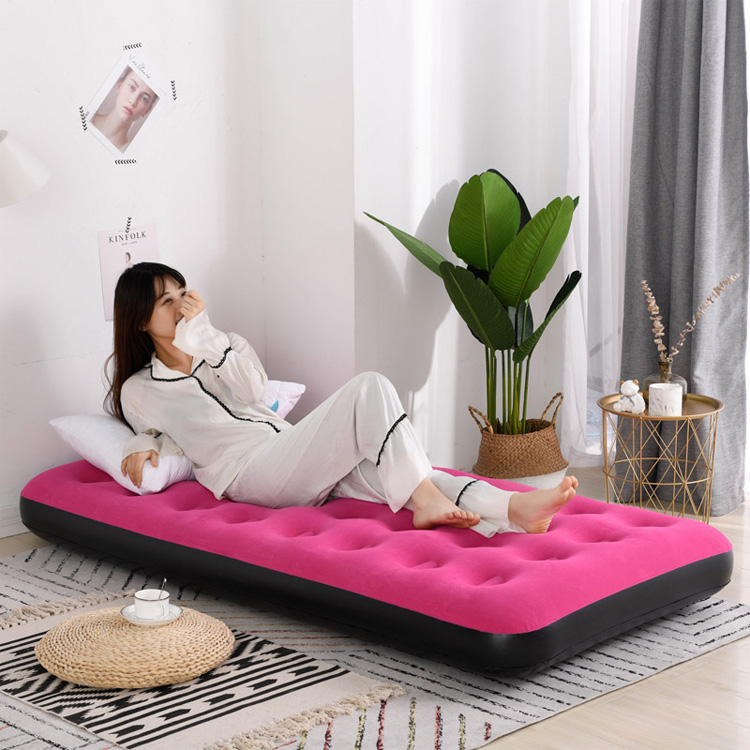 Inflatable mattress single outdoor portable lunch break hospital escort double family with thickened with passion air cushion bed