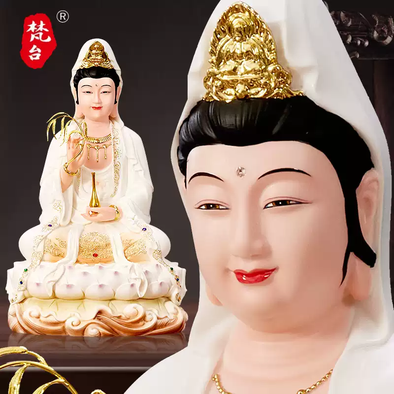 西方三聖站姿佛像阿彌陀佛大勢至觀世音菩薩供奉三聖神像佛堂擺件-淘寶