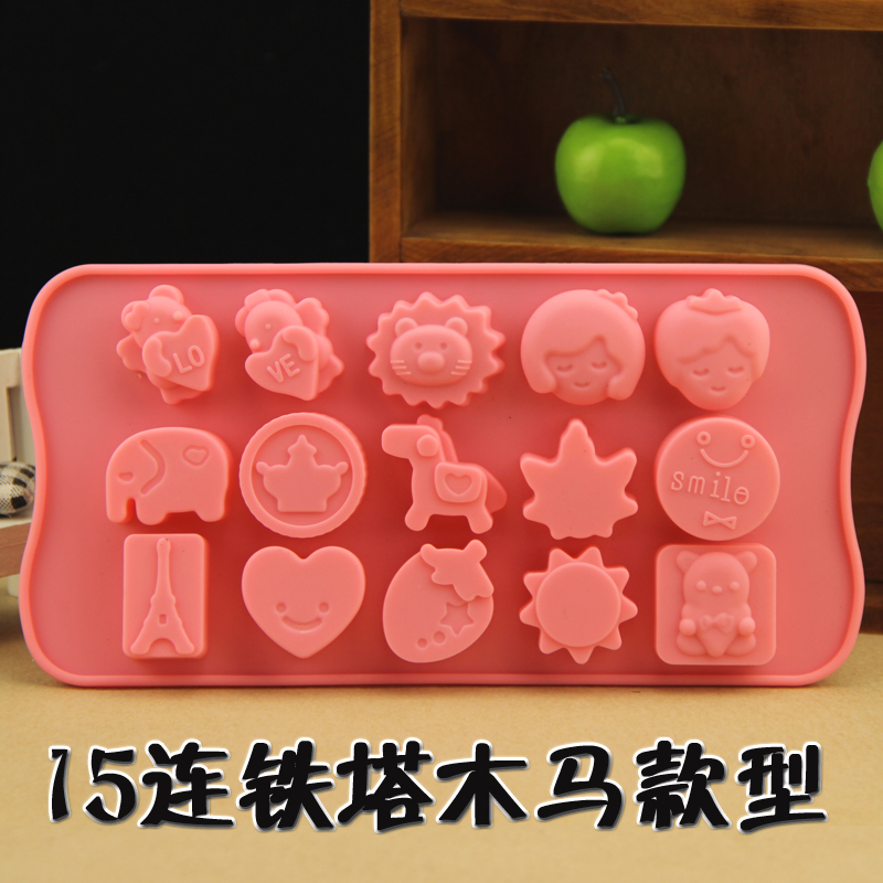 DIY handmade khuôn sô cô la phim hoạt hình silicone khuôn bánh quy khuôn thạch khuôn pudding khuôn silicone nhiệt độ cao khuôn kem