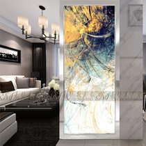 Decorated Nordic art glass partition living room shoe cabinet screen painting frosted light transparent porch walkway background Wall Abstract