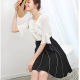 La series counter commuter ຂອງແທ້ fake two-piece mid-sleeve chiffon shirt A-line skirt dress summer 60006534