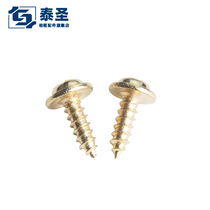 Gold cushion screw self-tapping screw photo frame decorative painting cross stitch fastening nail and pad flat head screw