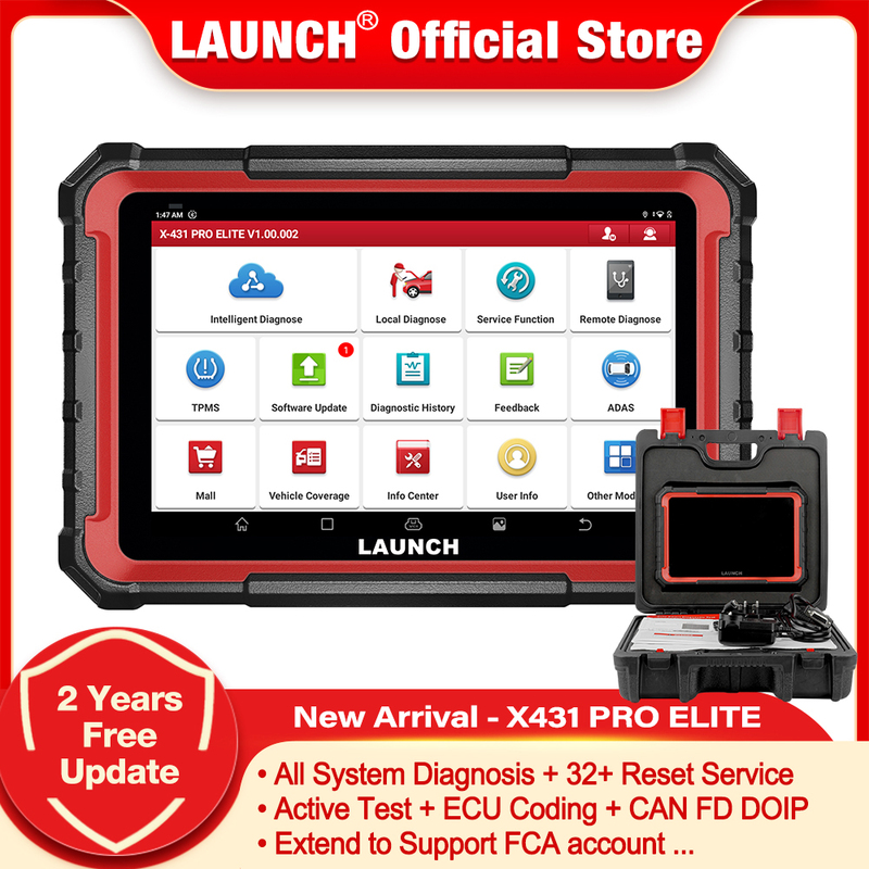 Launch X-431 Pro Elite Car Fault Detector Overseas Multi-Language Configuration Export Version