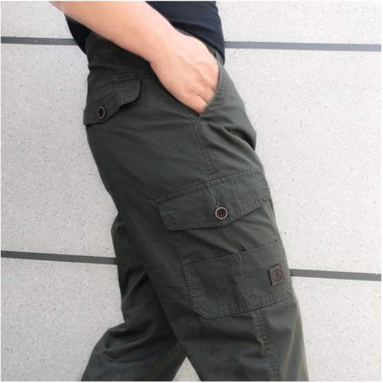 Summer Outdoor Quick-Dry Pants for Men, Multi-Pocket Casual Sports Loose Fit Large Size Cargo Pants, Men's Long Waterproof Hiking Pants